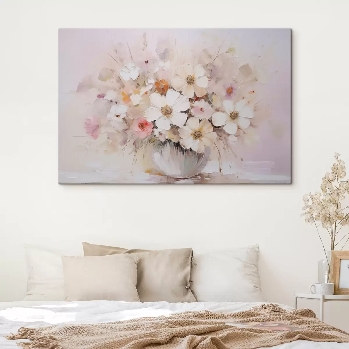 Tableau Bouquet délicat imitation peinture s45347
