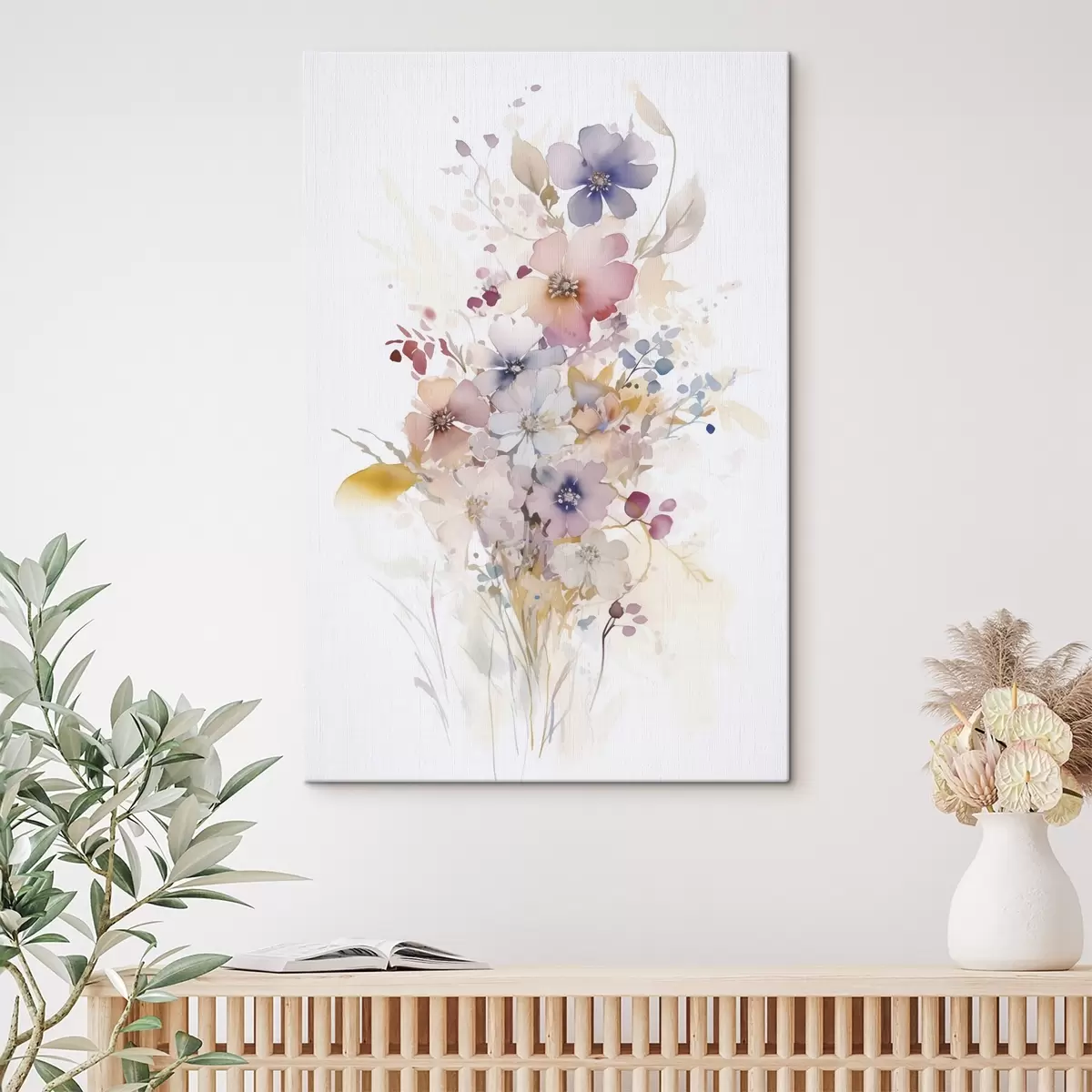Tableau Fleurs imitation aquarelle s45353