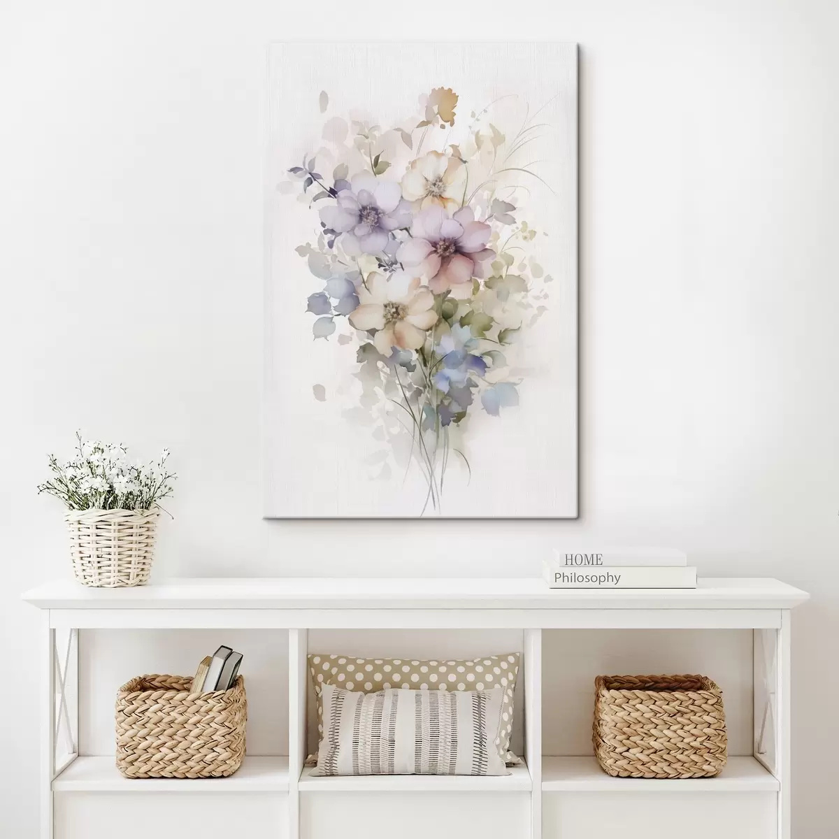 Tableau Fleurs imitation aquarelle s45354