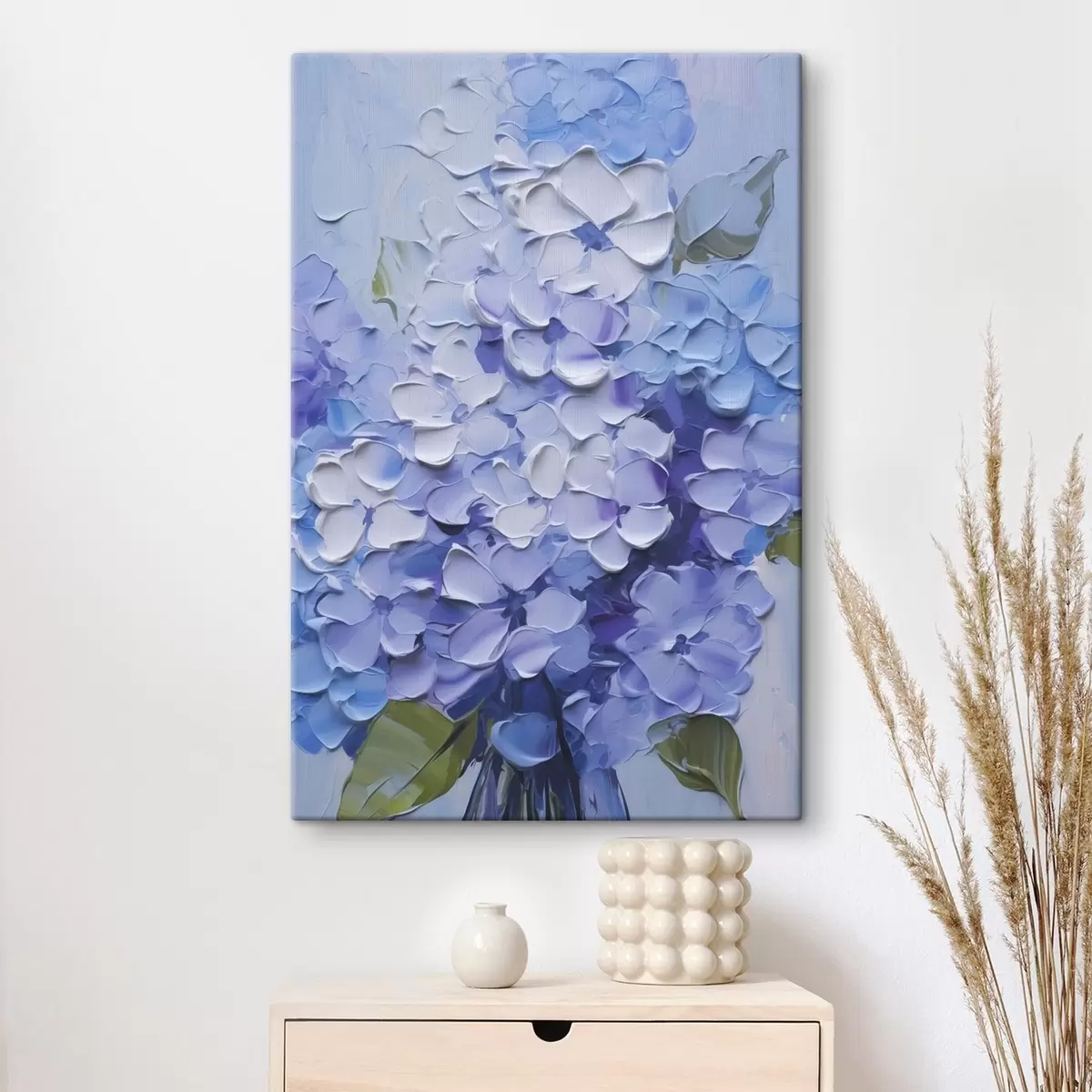 Tableau Bouquet d'hortensias imitation peinture s45356