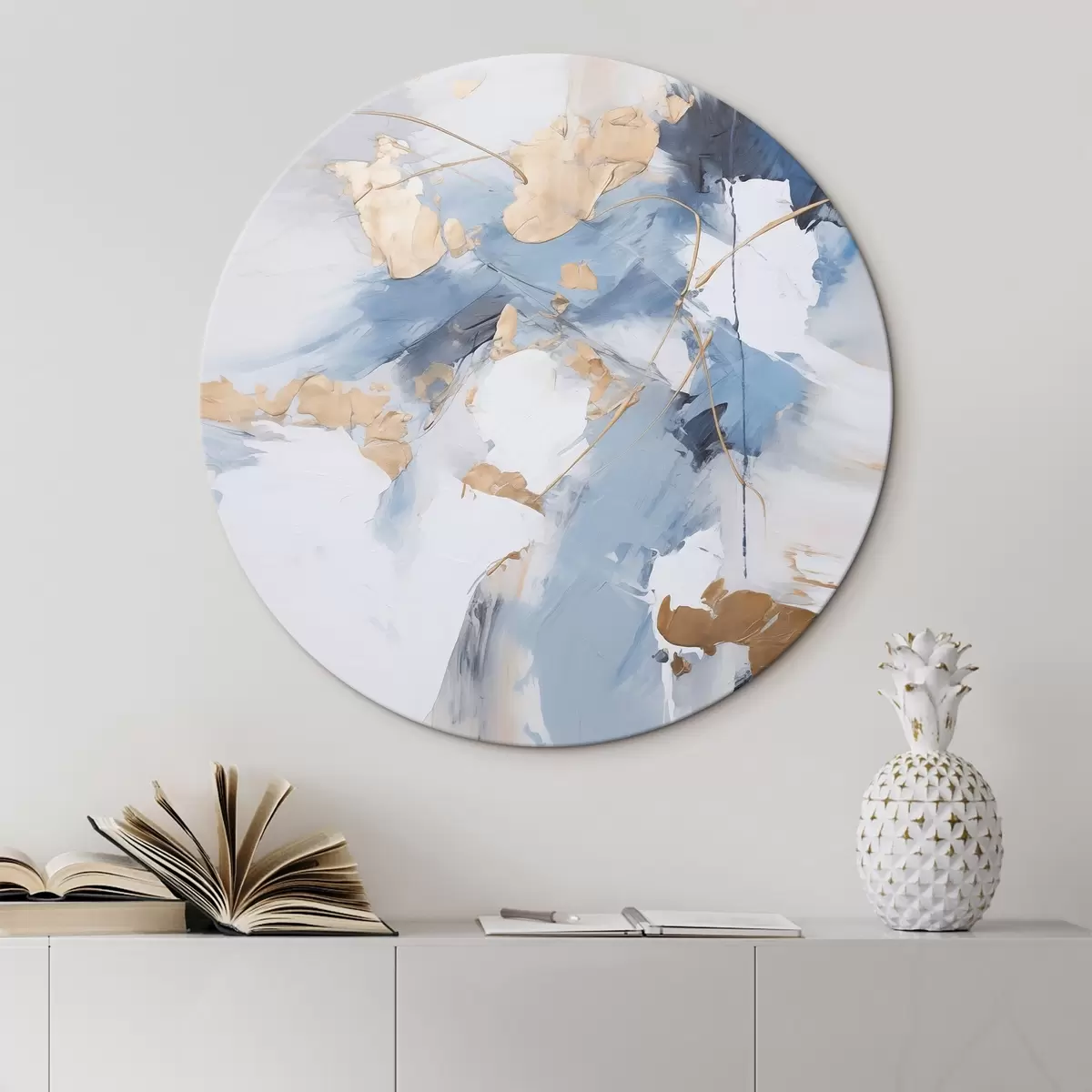 Tableaux rondes Abstraction imitation de la peinture r45348
