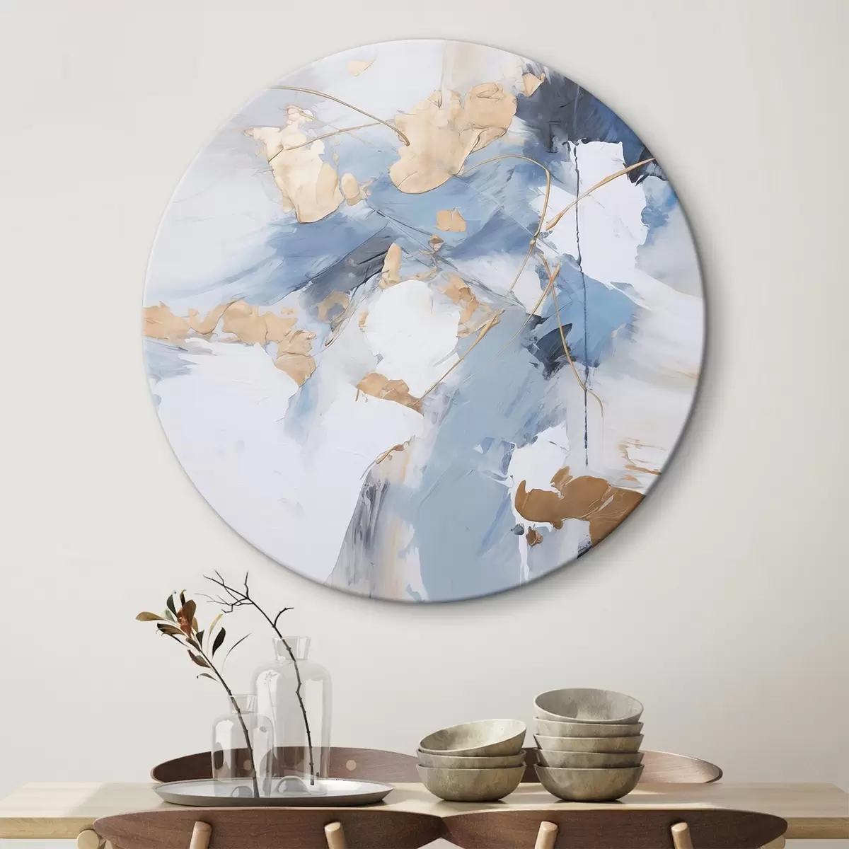 Tableaux rondes Abstraction imitation de la peinture r45348