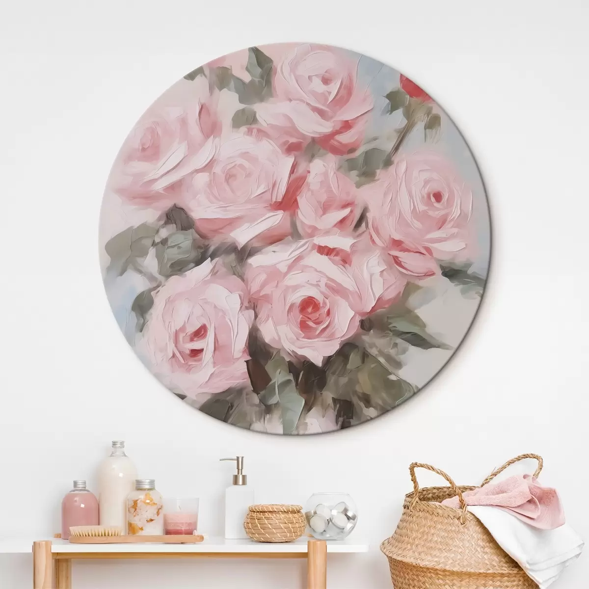 Tableaux rondes Bouquet de roses r45362