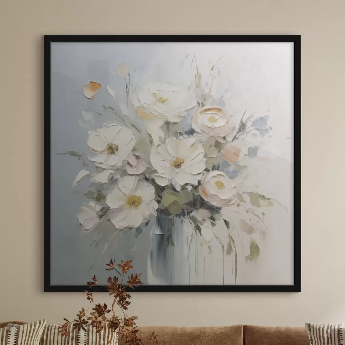 Poster Peinture imitation bouquet de fleurs f45346