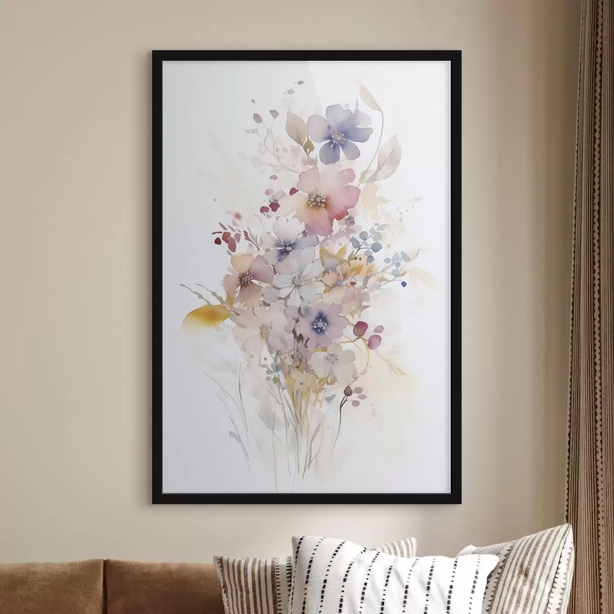 Poster Fleurs imitation aquarelle f45353