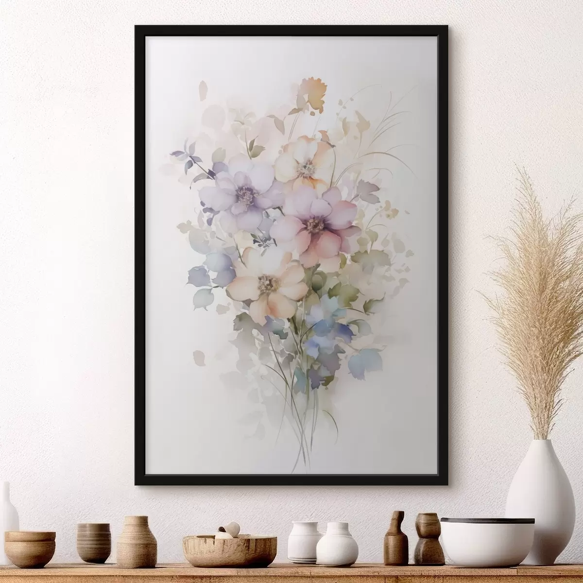 Poster Fleurs imitation aquarelle f45354