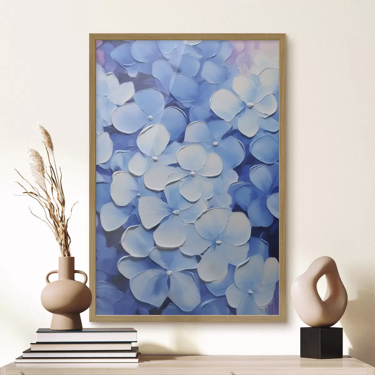 Poster Peinture imitation hortensia f45357