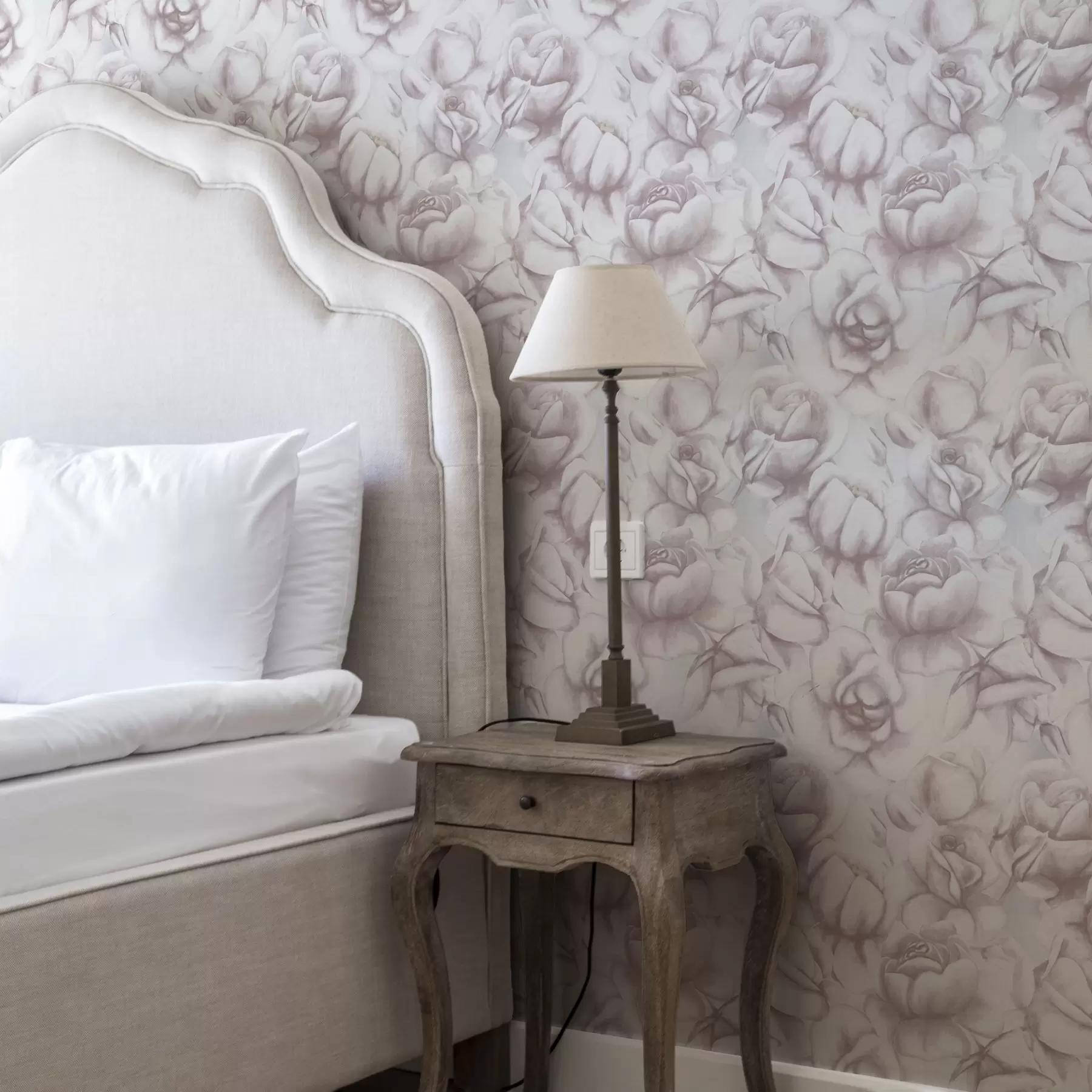 Papier peint Roses roses aquarelles dans un style flou délicat a00434