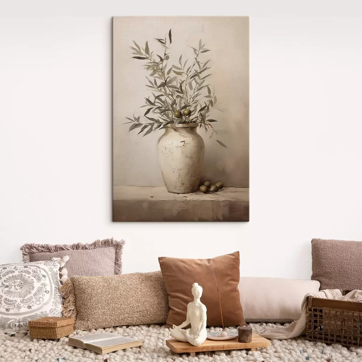 Tableau Motifs de feuilles dans un vase s45382