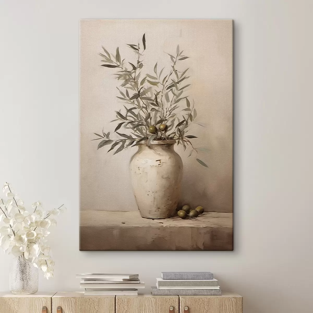 Tableau Motifs de feuilles dans un vase s45382