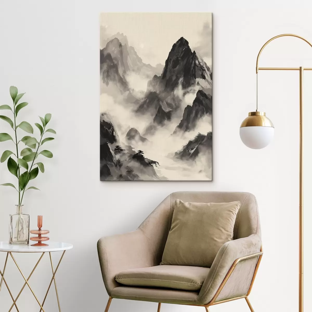 Tableau Montagnes en style chinois s45384