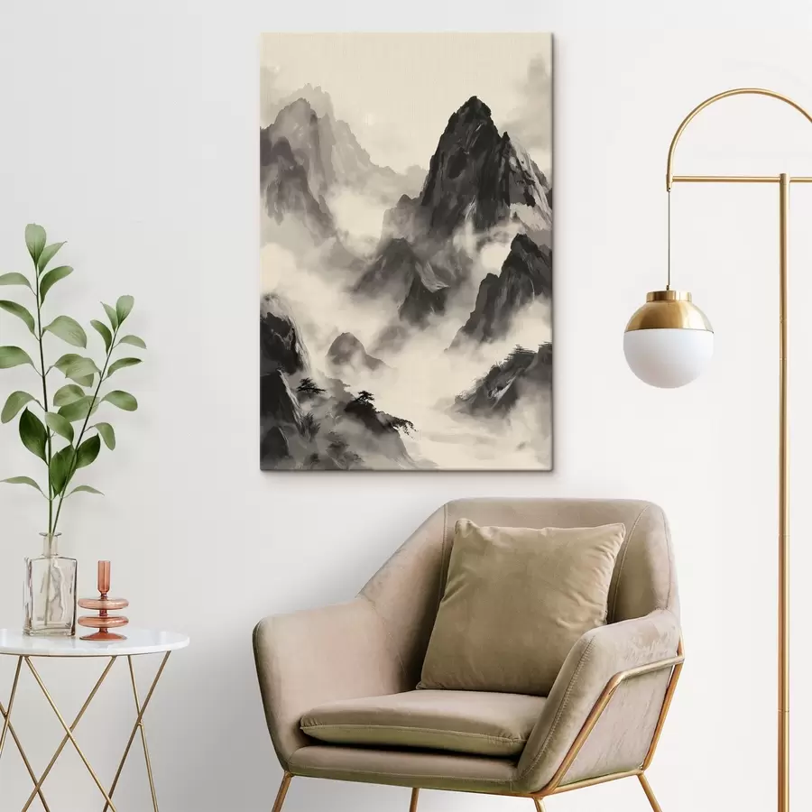Tableau Montagnes en style chinois s45384