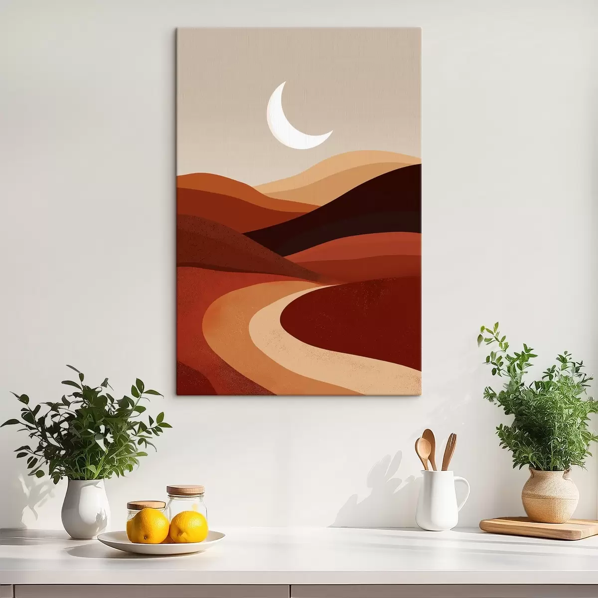 Tableau Soleil et montagnes s45393