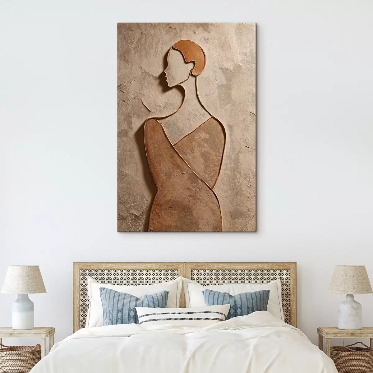 Tableau Visage féminin abstrait s45396