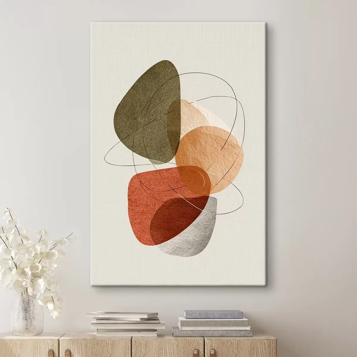 Tableau Abstraction multicolore s45398