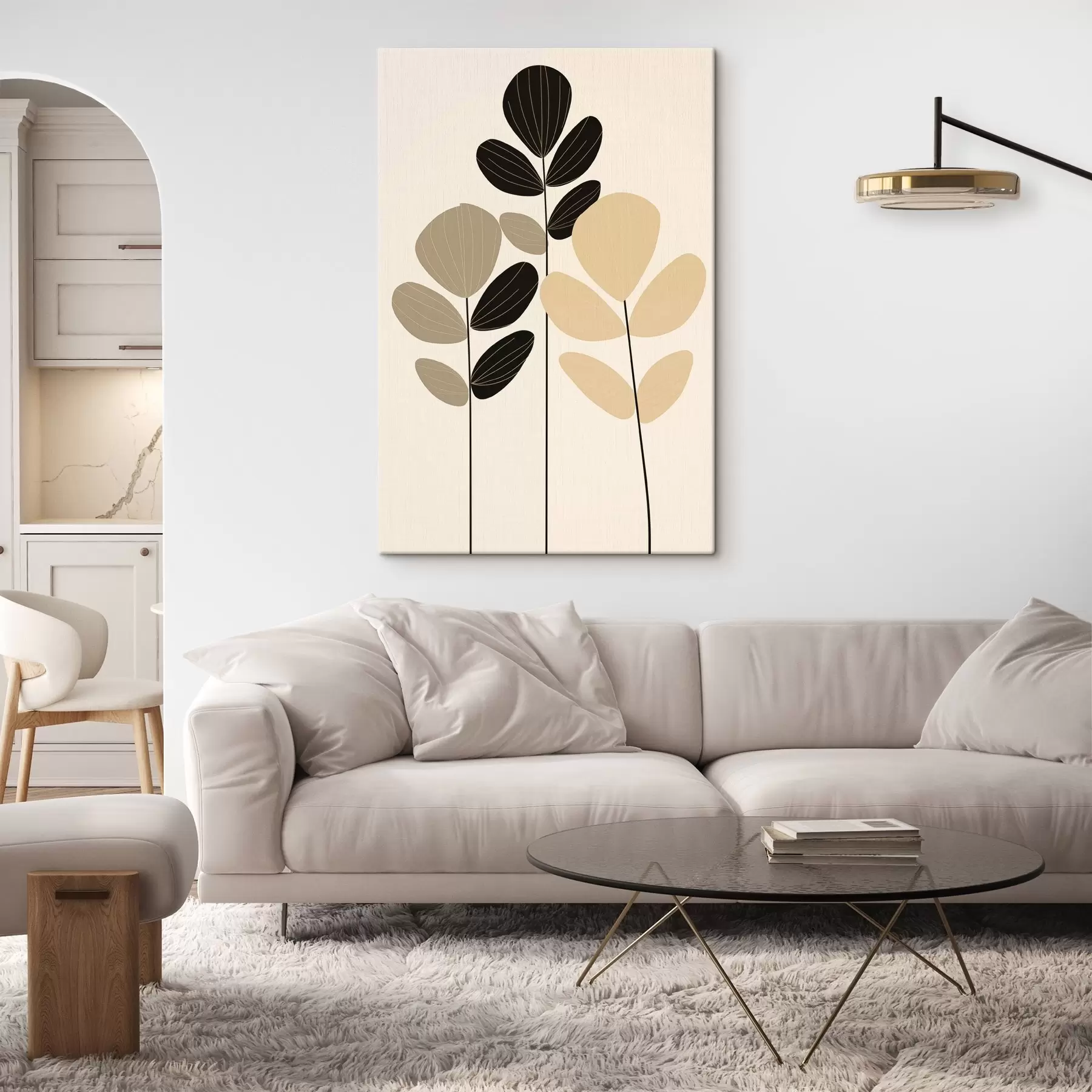 Tableau Illustration botanique minimaliste s45400