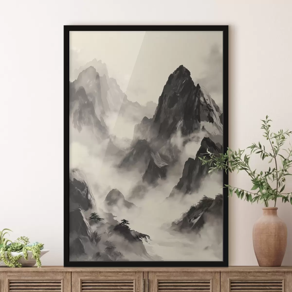 Poster Montagnes en style chinois f45384