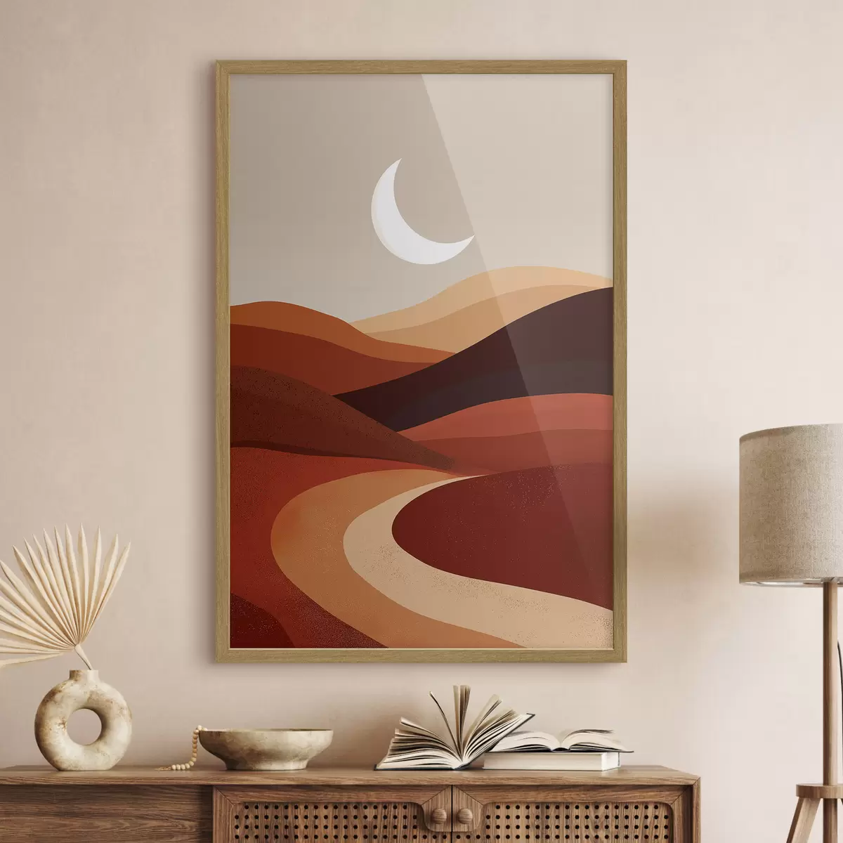 Poster Soleil et montagnes f45393