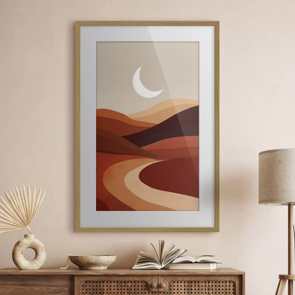 Poster Soleil et montagnes f45393
