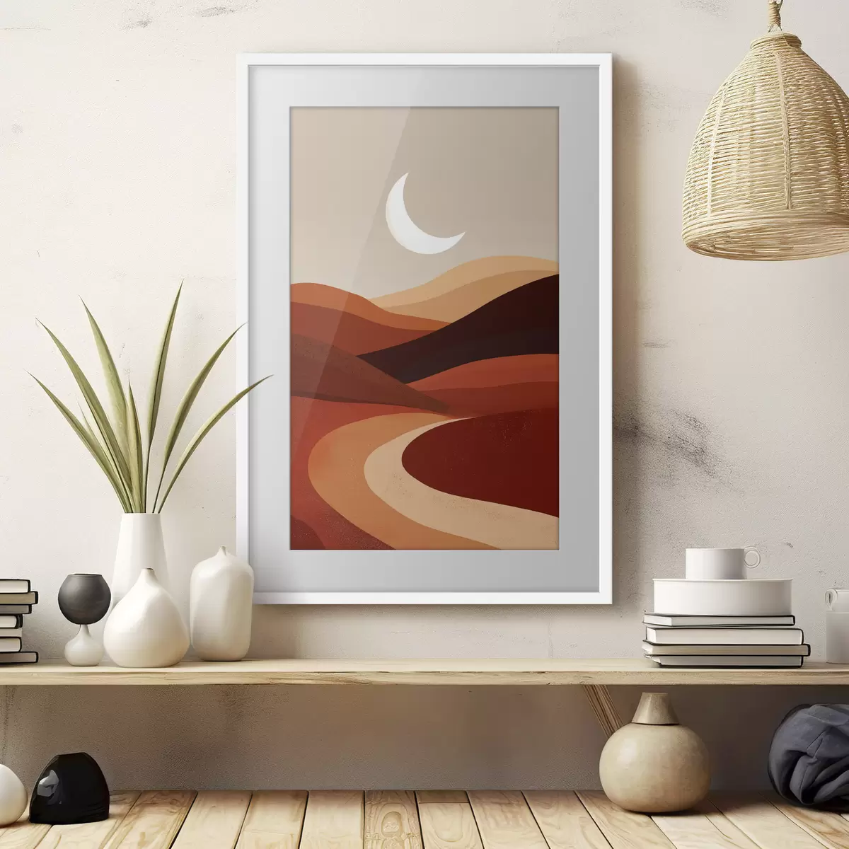 Poster Soleil et montagnes f45393