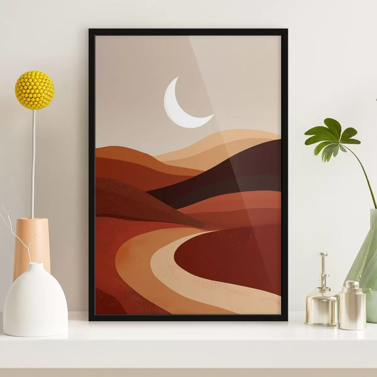 Poster Soleil et montagnes f45393