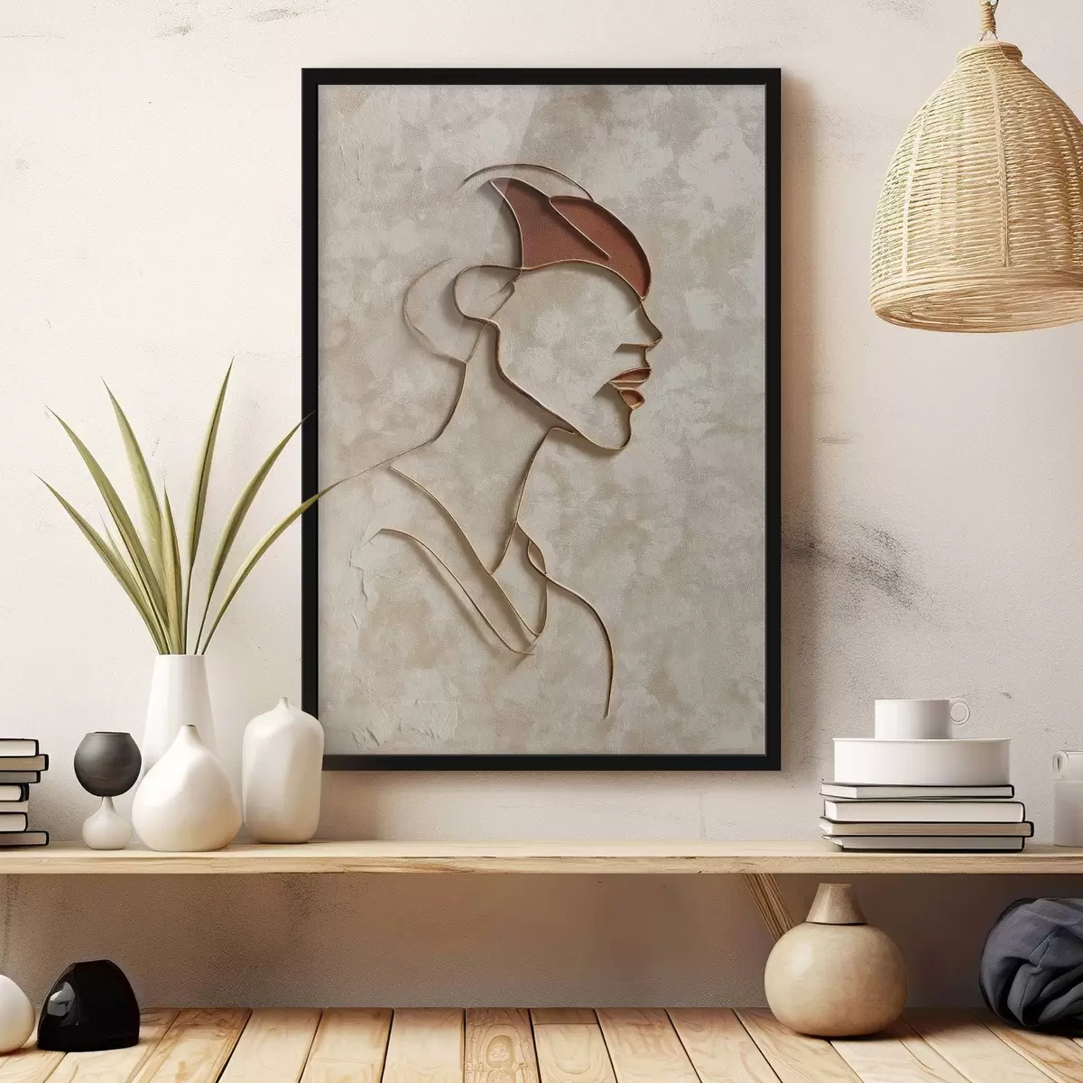 Poster Visage féminin abstrait f45395