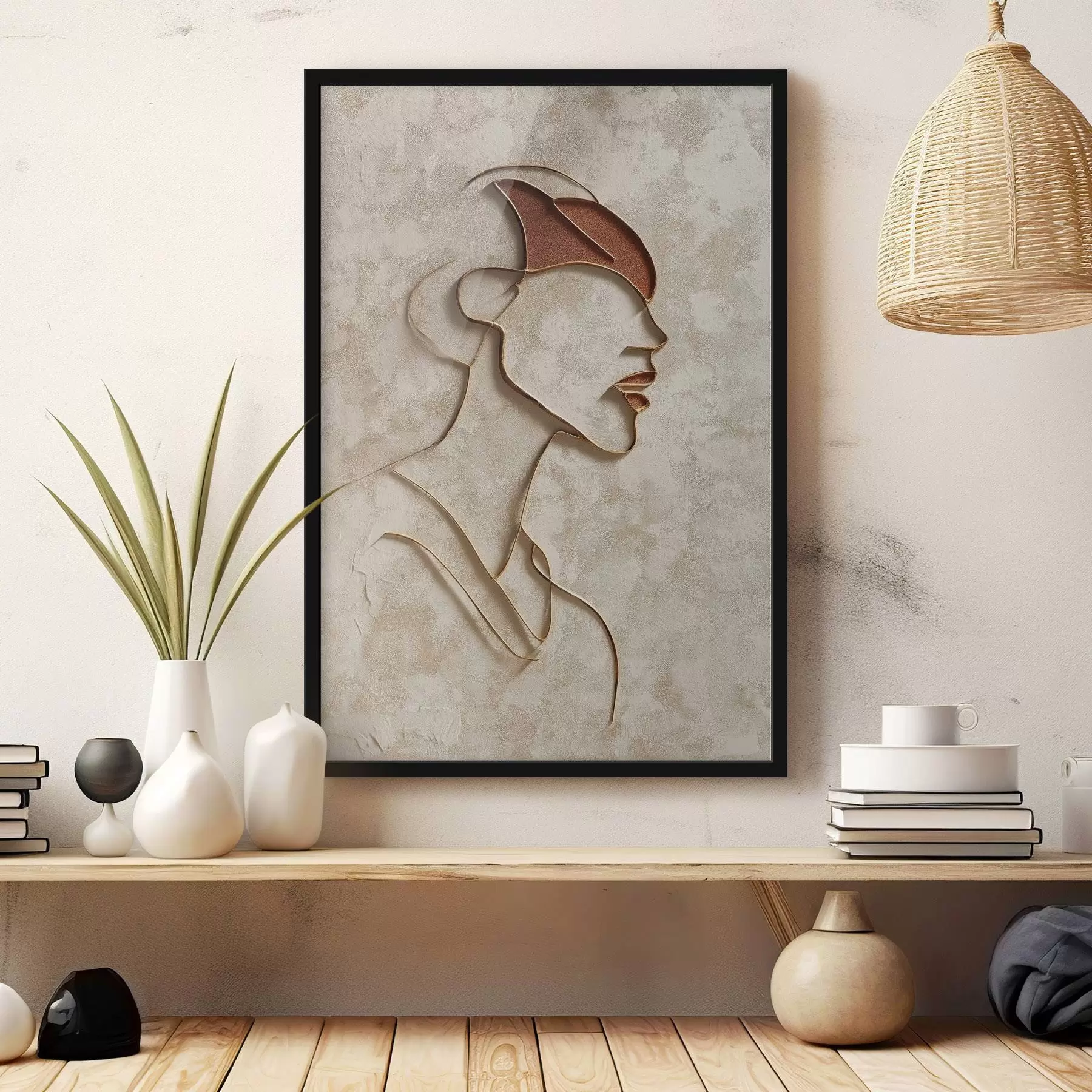 Papier peint Visage féminin abstrait f45395