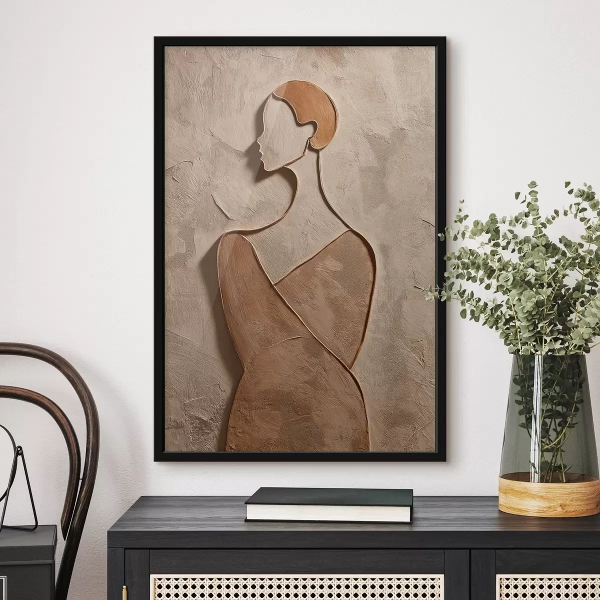 Poster Visage féminin abstrait f45396