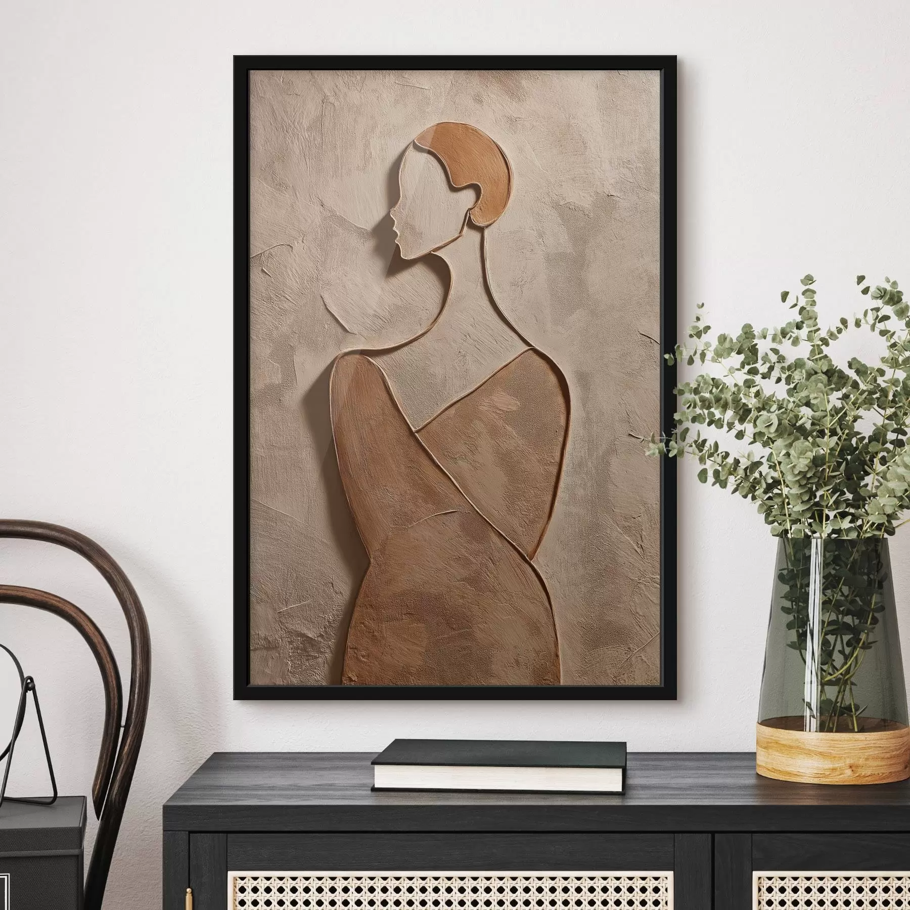 Papier peint Visage féminin abstrait f45396