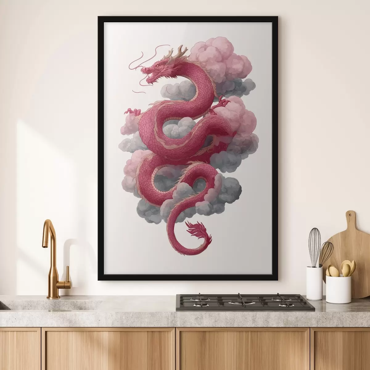 Poster Dragon en style chinois f45412