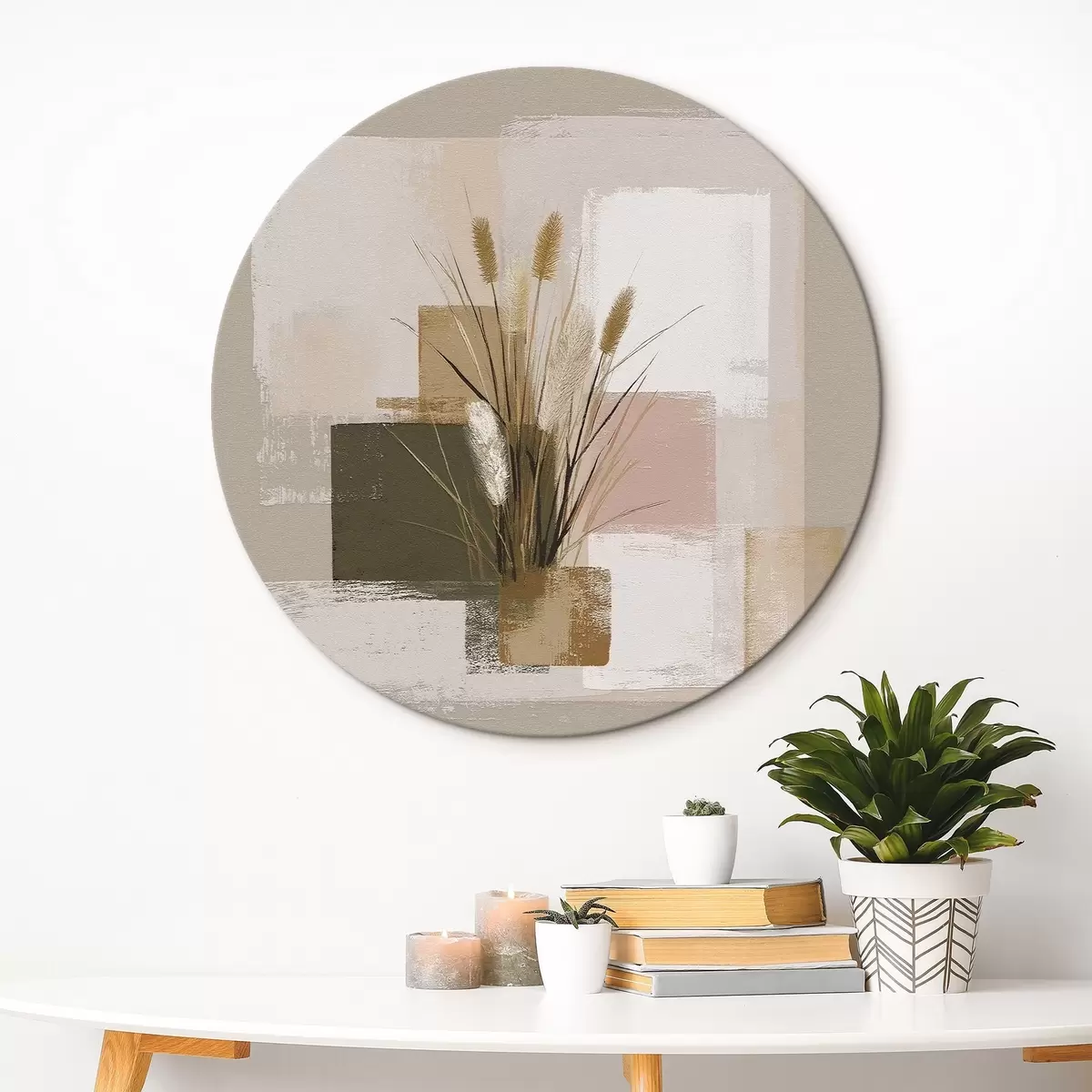 Tableaux rondes Composition abstraite r45386
