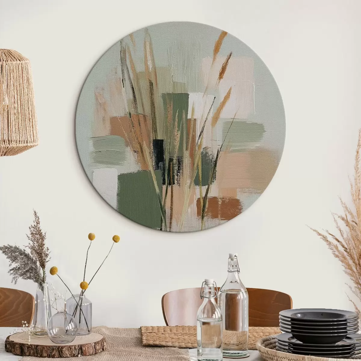 Tableaux rondes Composition abstraite r45385