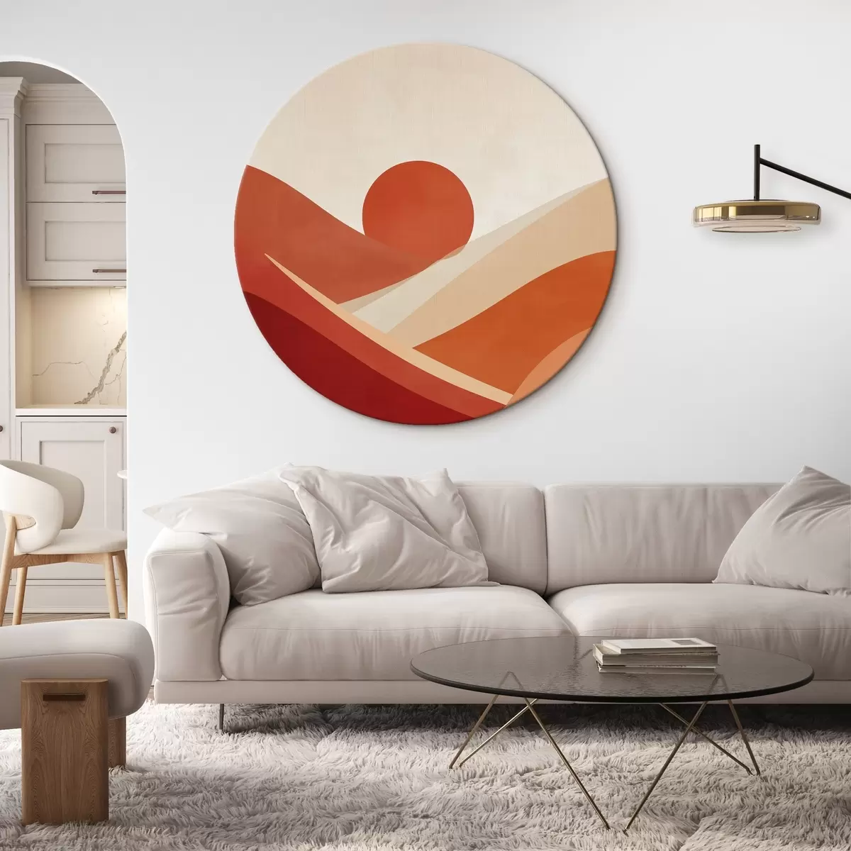 Tableaux rondes Lever de soleil r45392