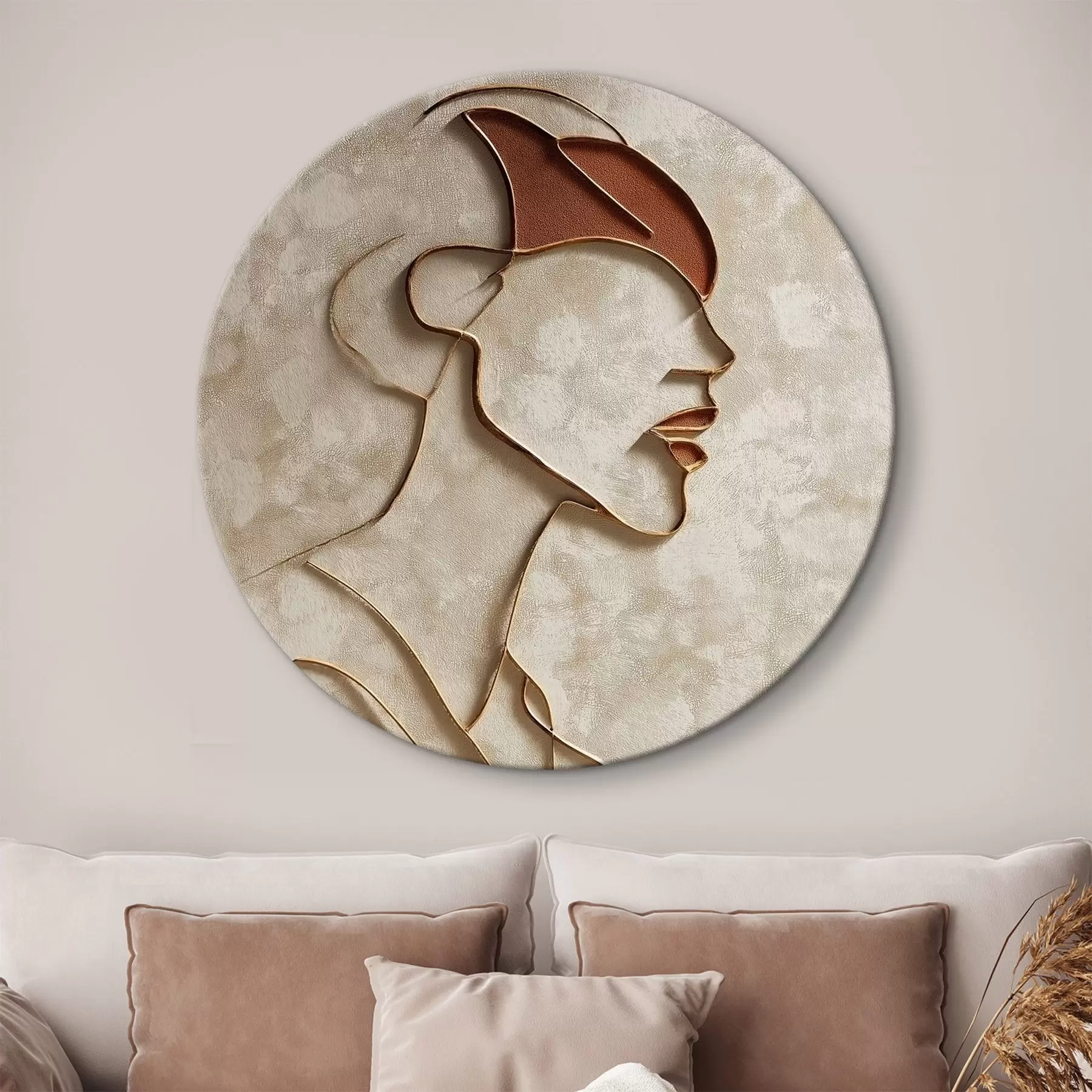 Tableau Visage féminin abstrait r45395