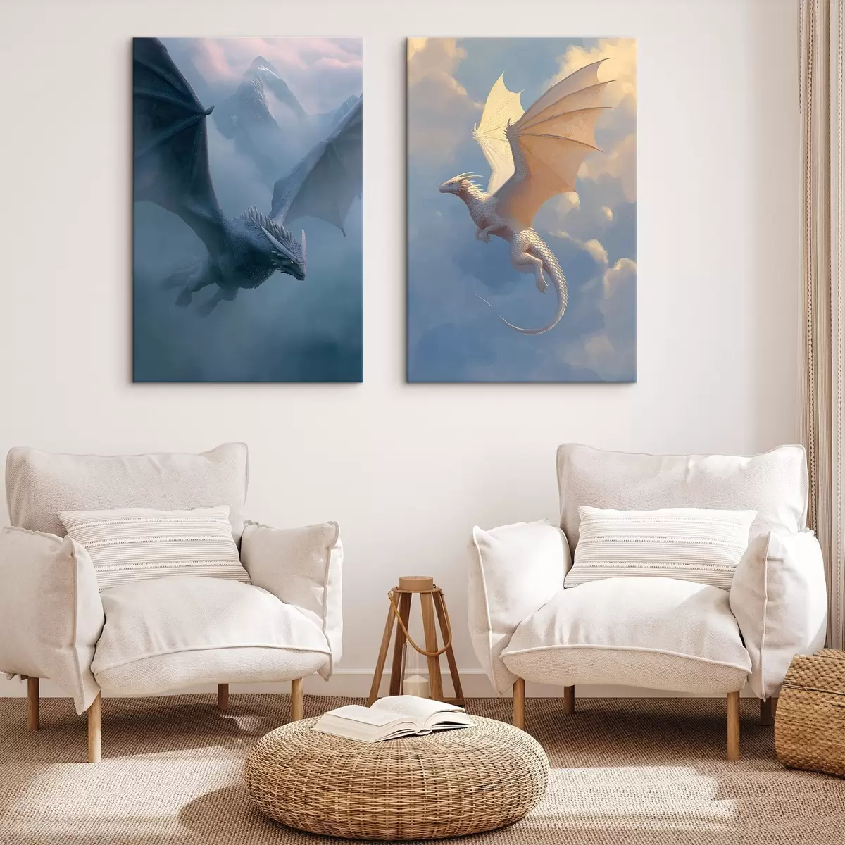 Tableau Dragons dans le ciel m00600