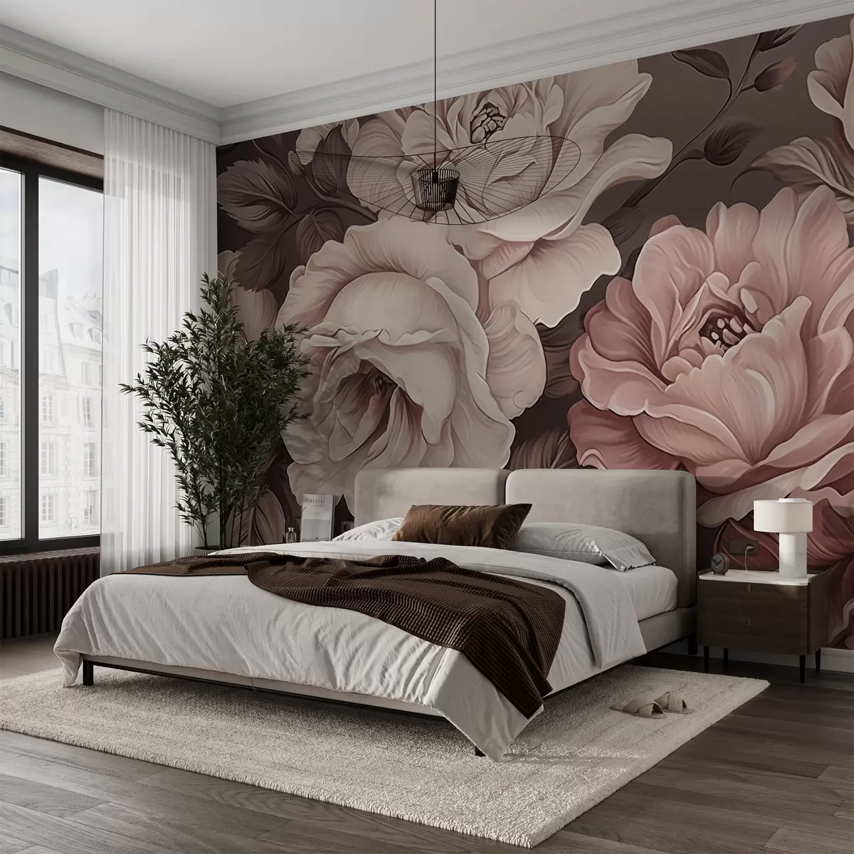 Papier peint Pivoines w04378