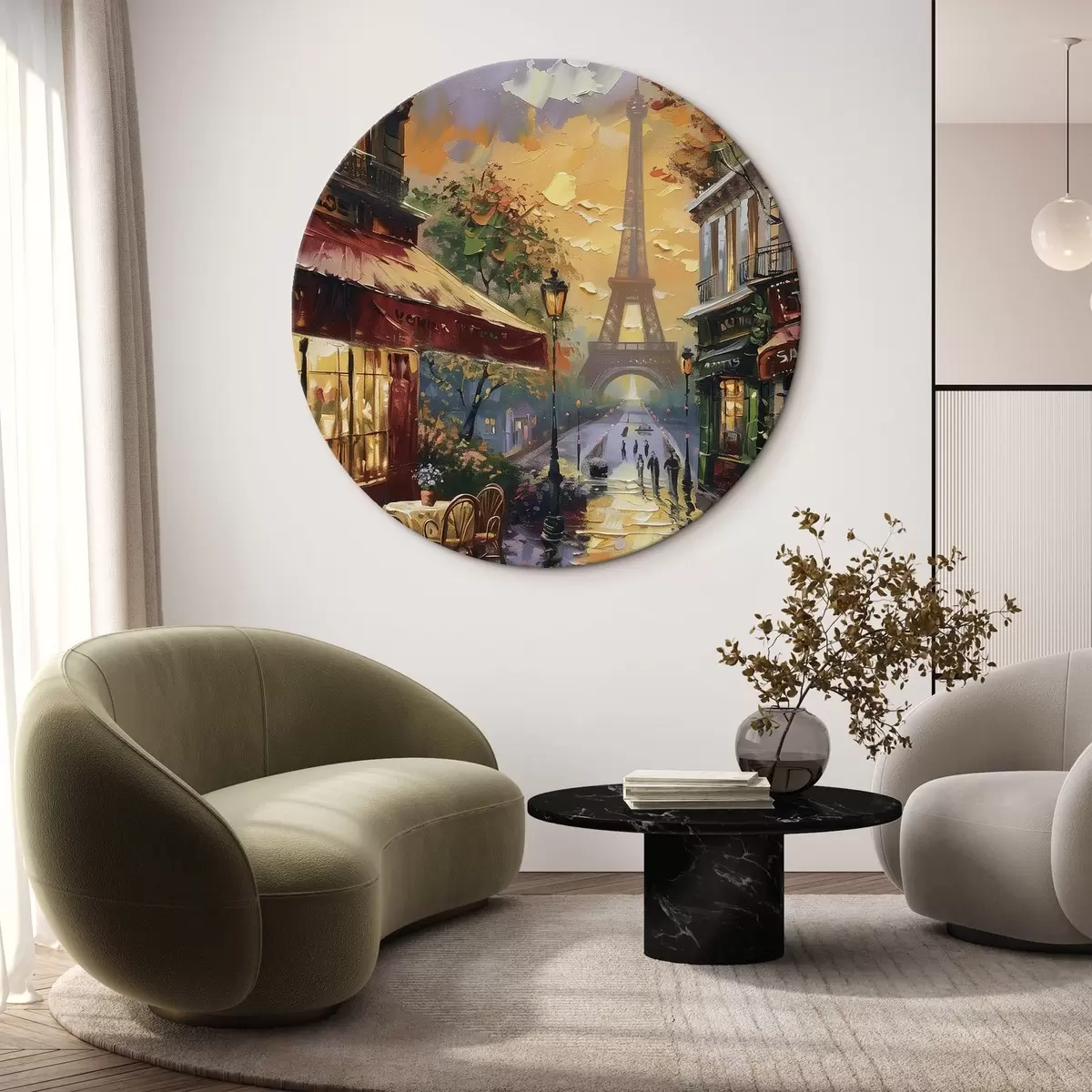 Tableaux rondes Rue de Paris r45339