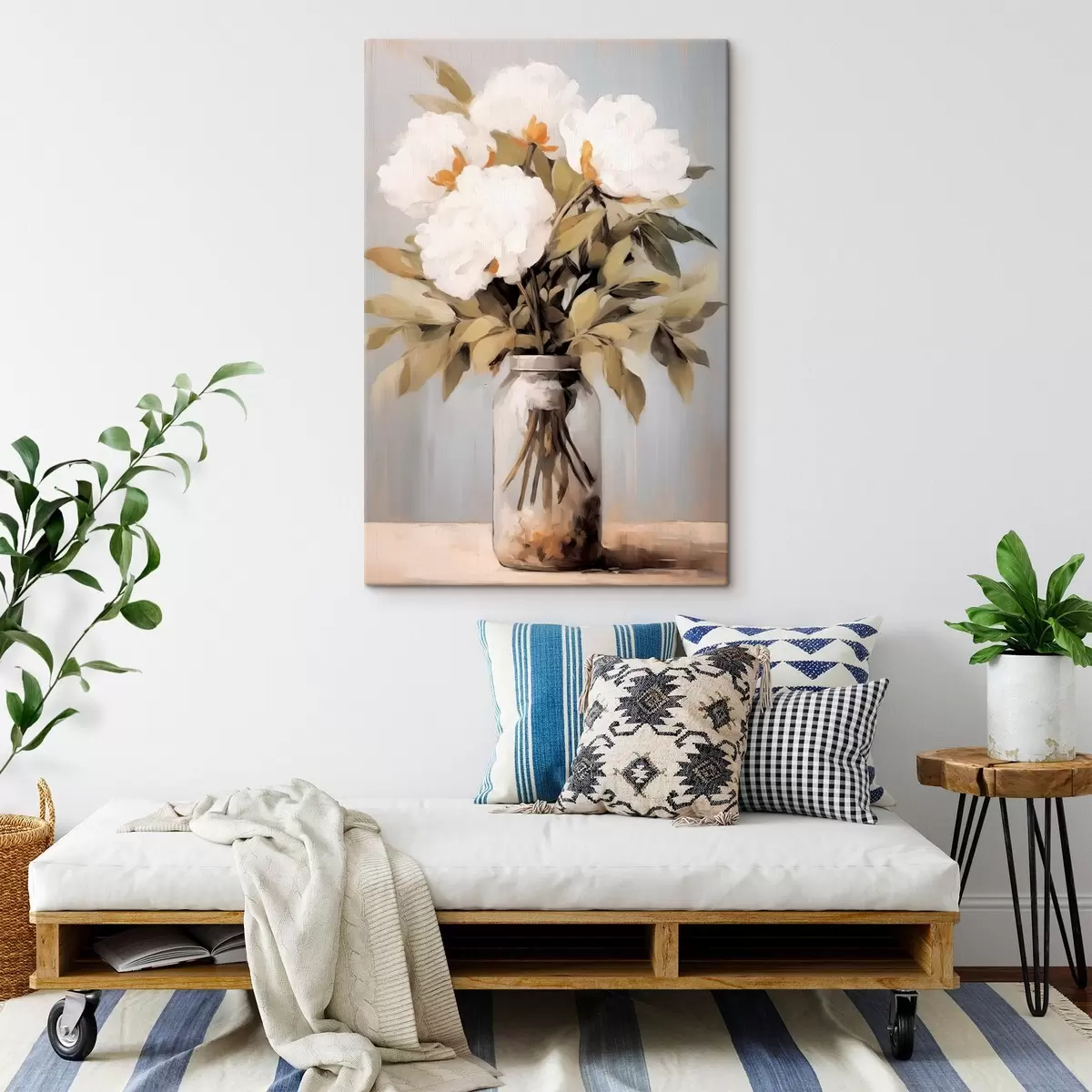 Tableau Bouquet de pivoines dans un vase s45422