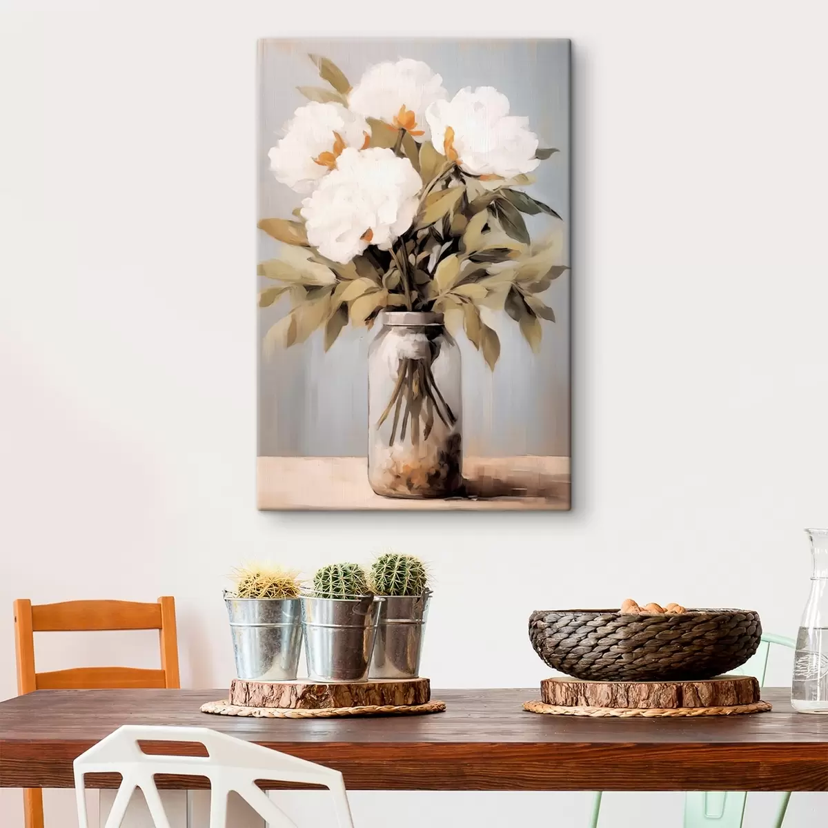 Tableau Bouquet de pivoines dans un vase s45422