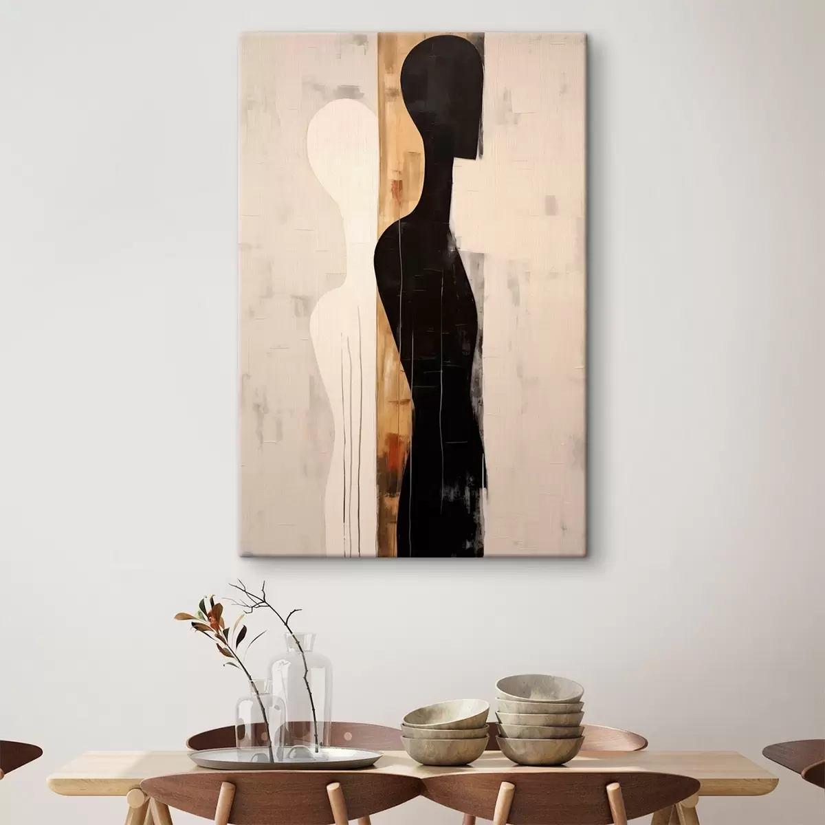 Tableau Silhouette de deux personnages s45429