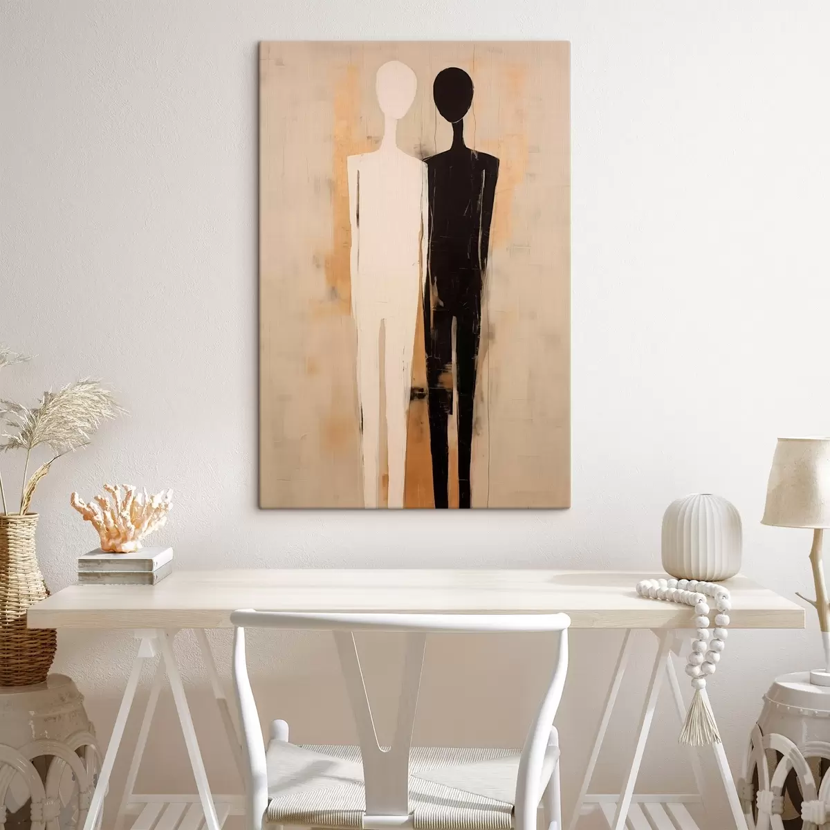 Tableau Silhouette de deux personnages s45430