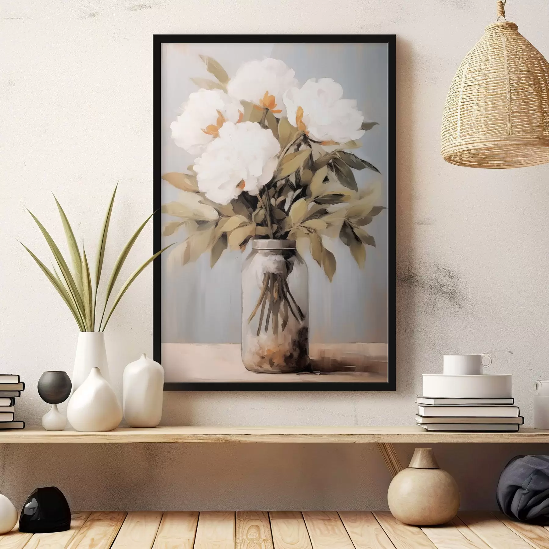 Papier peint Bouquet de pivoines dans un vase f45422