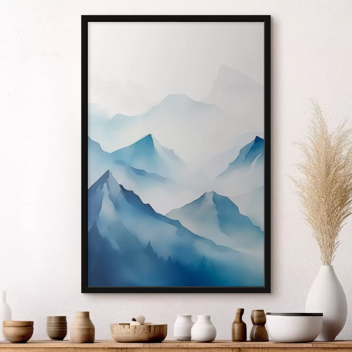 Poster Montagnes dans le brouillard f45424