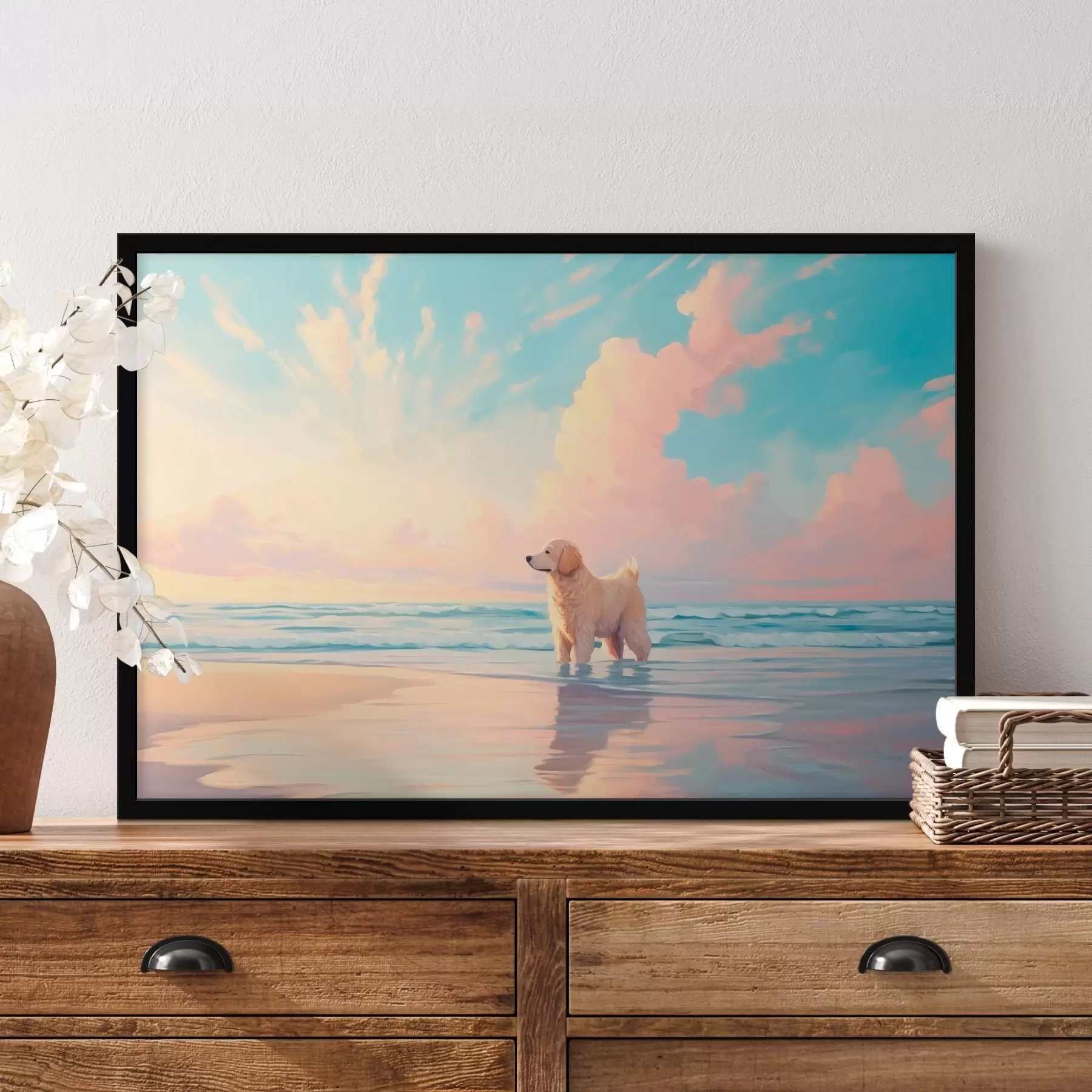 Papier peint Retriever au bord de la mer f45425