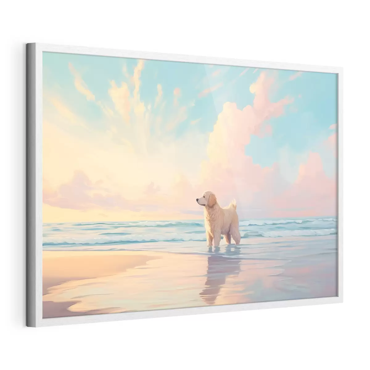 Poster Retriever au bord de la mer f45425
