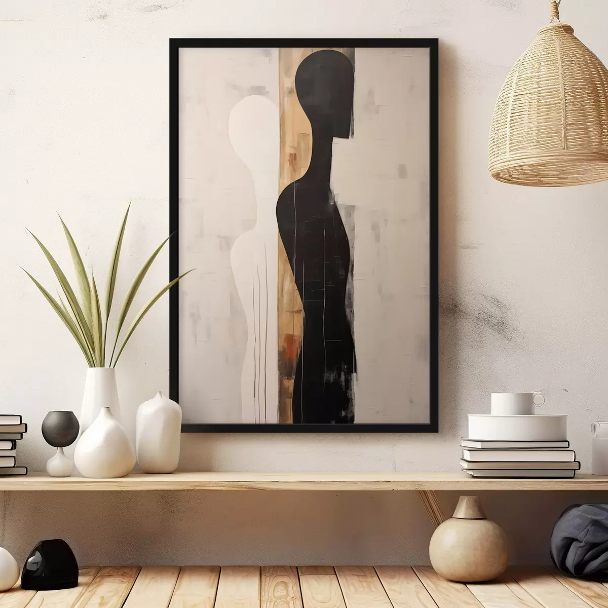 Poster Silhouette de deux personnages f45429