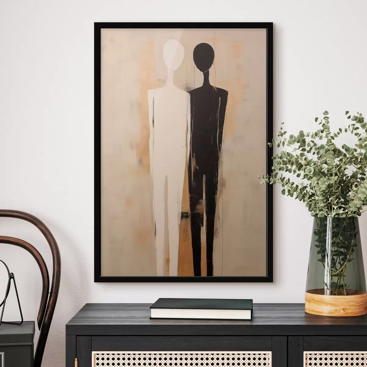 Poster Silhouette de deux personnages f45430