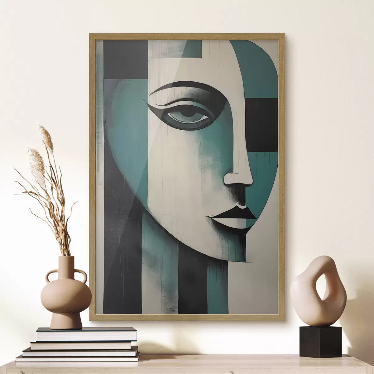 Poster Portrait féminin abstrait f45436