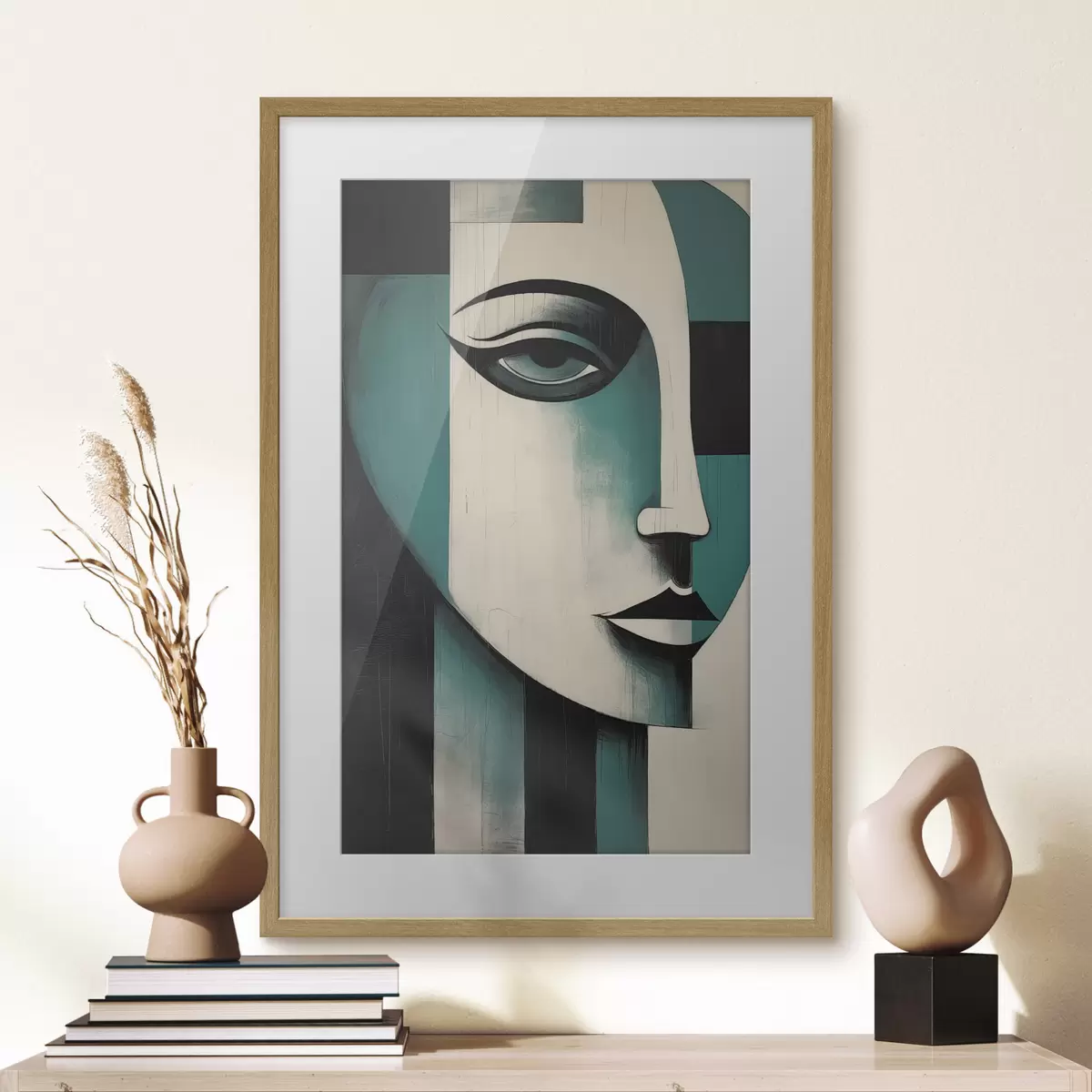 Poster Portrait féminin abstrait f45436