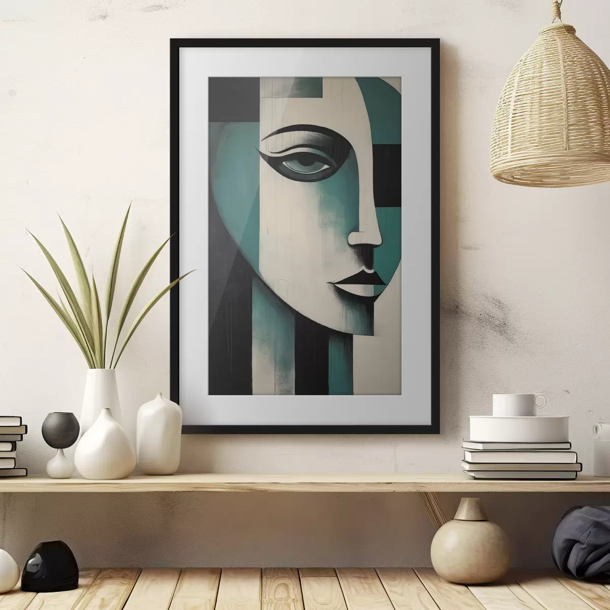 Poster Portrait féminin abstrait f45436